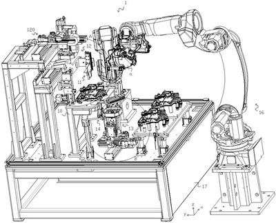 用于机动车零部件的多角度检测装置及组装装置